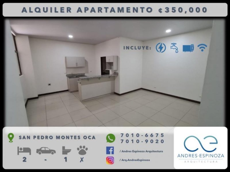 Foto Apartamento en Alquiler en San Pedro, San José - ¢ 350.000 - APA24336 - BienesOnLine