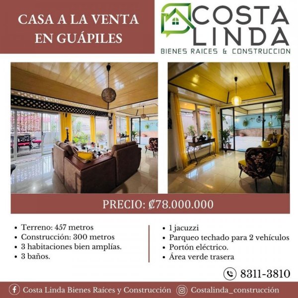 Casa en Venta en Guapiles centro Guápiles, Limón