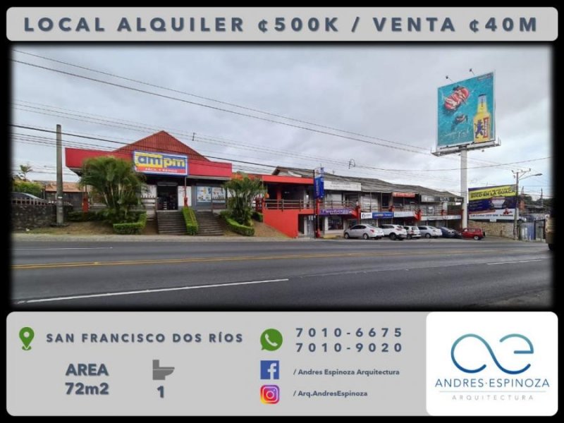 Foto Local en Alquiler en San Francisco de Dos Ríos, San José - ¢ 500.000 - LOA23520 - BienesOnLine