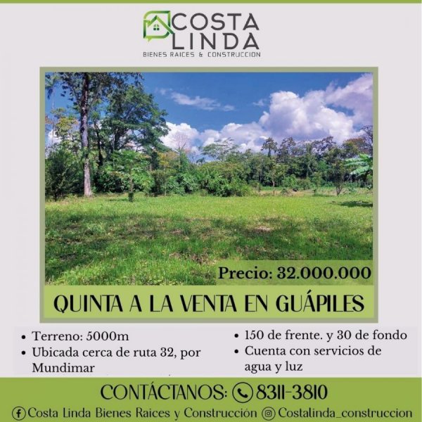 Terreno en Venta en Mundimar Guápiles, Limón