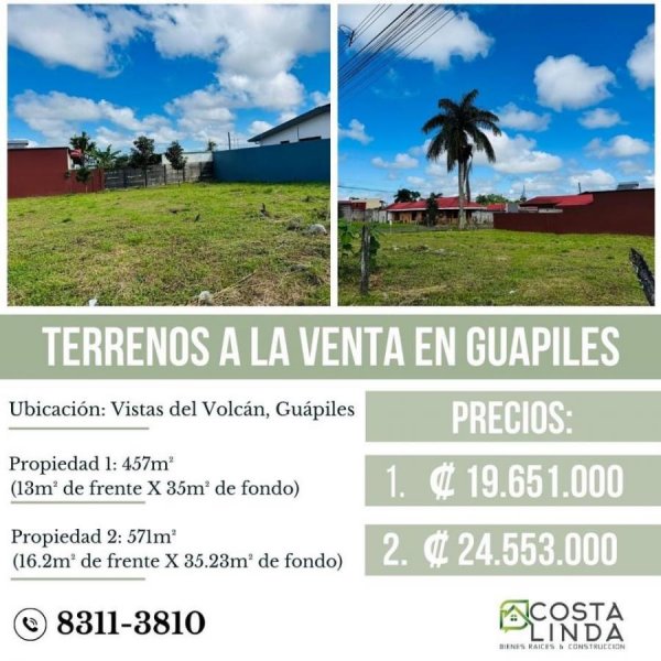 Terreno en Venta en Vistas del Volcán Guápiles, Limón