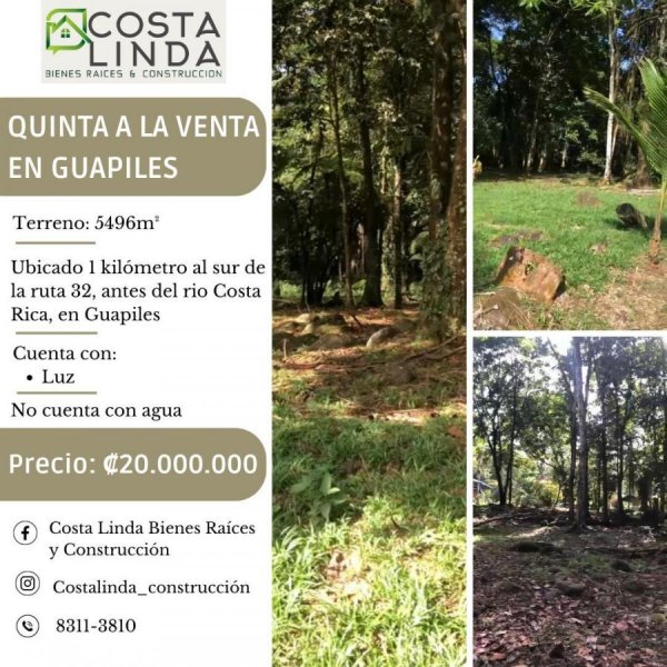 Terreno a la venta en Guápiles