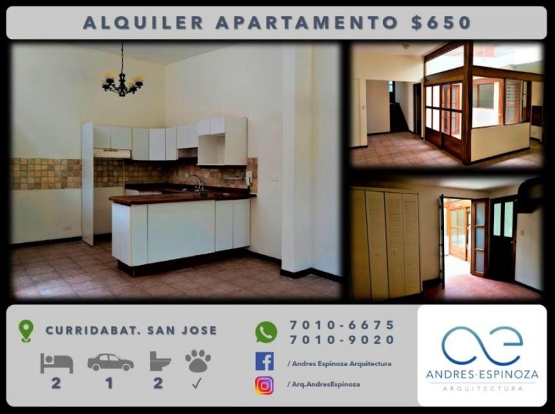 Foto Apartamento en Alquiler en Curridabat, San José - U$D 650 - APA27382 - BienesOnLine