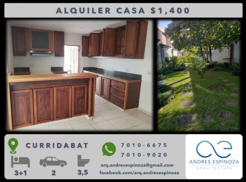 Foto Casa en Alquiler en Curridabat, San José - U$D 1.400 - CAA21489 - BienesOnLine