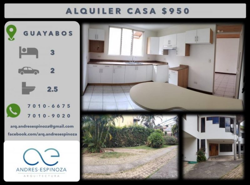 Foto Casa en Alquiler en Curridabat, San José - U$D 950 - CAA21936 - BienesOnLine