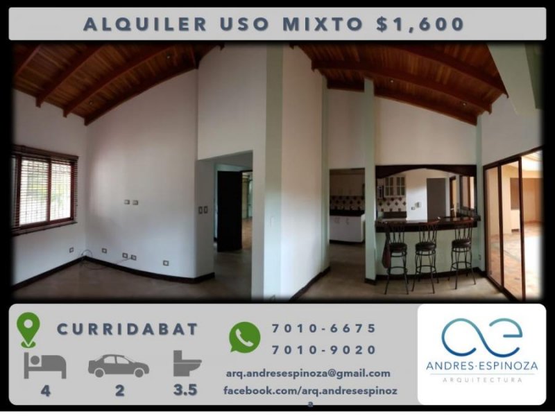 Foto Casa en Alquiler en Curridabat, San José - U$D 1.600 - CAA21820 - BienesOnLine