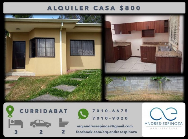 Foto Casa en Alquiler en Curridabat, San José - U$D 800 - CAA21884 - BienesOnLine