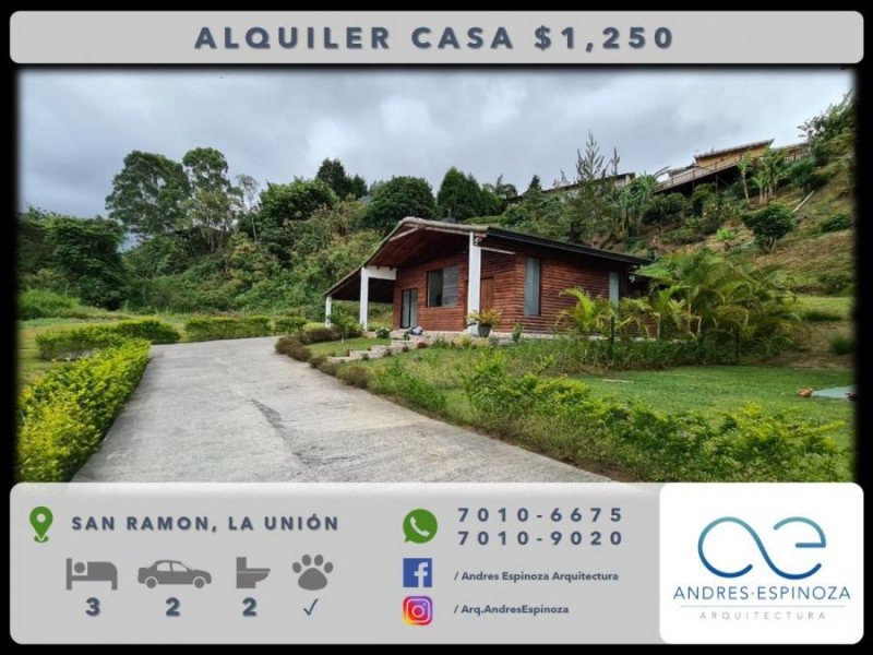 Foto Casa en Alquiler en San Ramón, Cartago - U$D 1.250 - CAA22918 - BienesOnLine