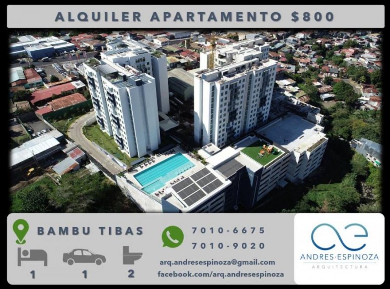 Foto Apartamento en Alquiler en Tibás, San José - U$D 800 - APA22396 - BienesOnLine