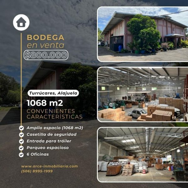 Bodega en Venta en  Turrúcares, Alajuela