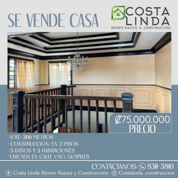 Foto Casa en Venta en Calle Uno, Guápiles, Limón - ¢ 75.000.000 - CAV90447 - BienesOnLine