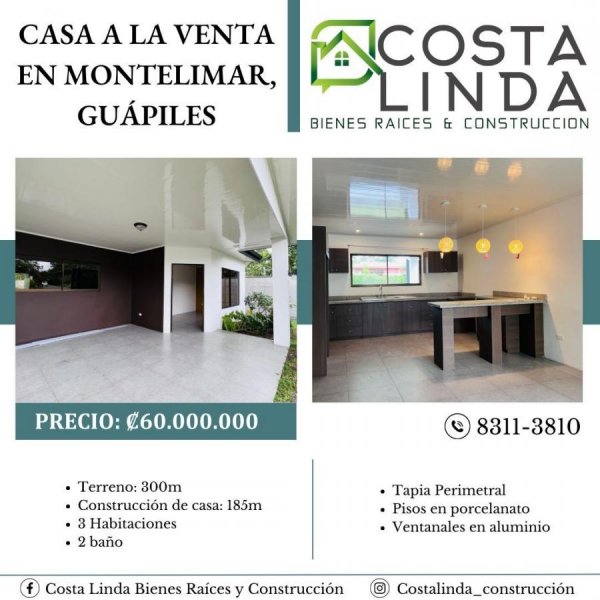 Foto Casa en Venta en Montelimar, Guápiles, Limón - ¢ 60.000.000 - CAV104641 - BienesOnLine