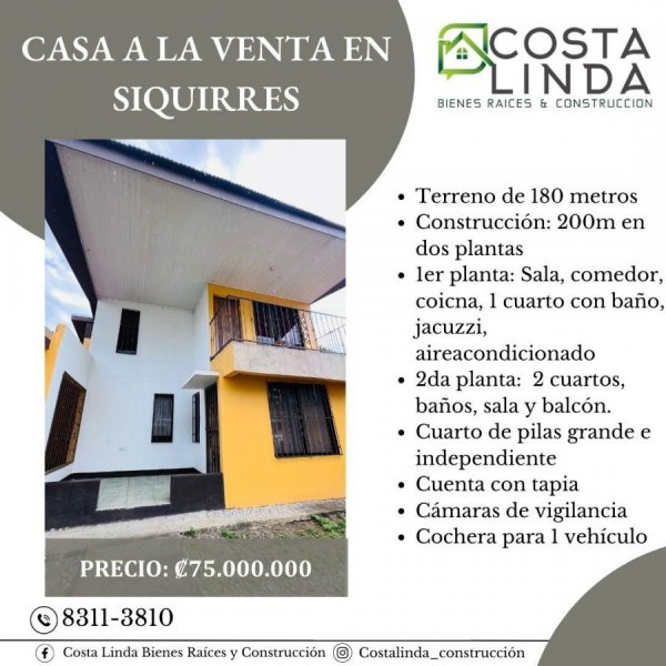 Casa en Venta en INVU Siquirres, Limón