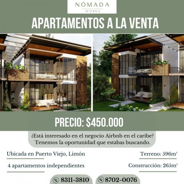 Edificio en Venta en Puerto Viejo Talamanca, Limón