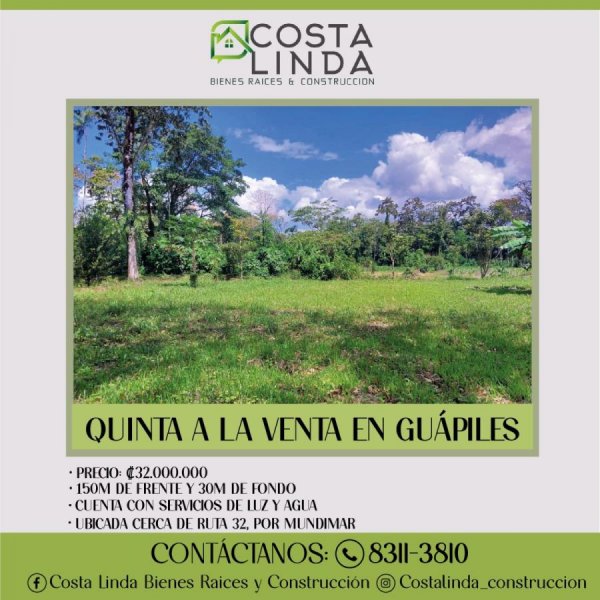 Foto Terreno en Venta en Jiménez, Pococí, Limón - ¢ 32.000.000 - TEV72738 - BienesOnLine