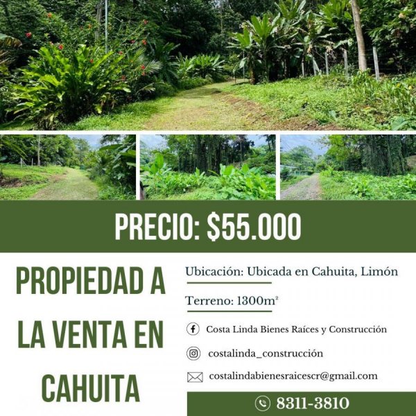 Terreno en Venta en Cahuita Cahuita, Limón