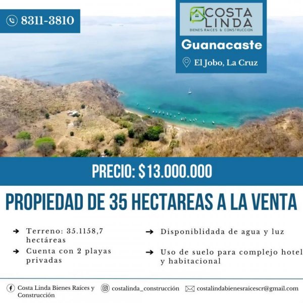 Terreno en Venta en El Jobo La Cruz, Guanacaste