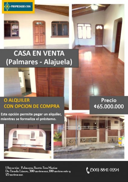 Casa en Venta en Tres Marías Palmares, Alajuela