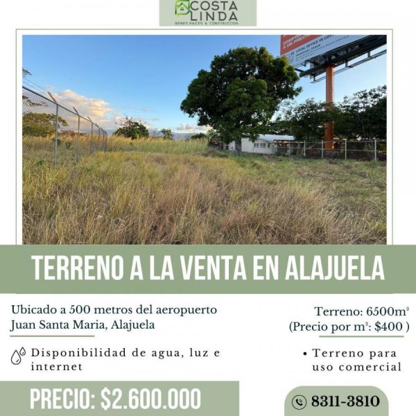 Terreno a la venta en Alajuela