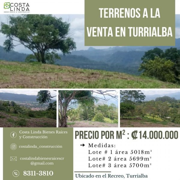 Terreno en Venta en Turrialba Turrialba, Cartago